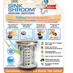Sink Shroom TubShroom 1.75 in. Nickel Silicone Sink Strainer