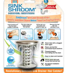 Sink Shroom TubShroom 1.75 in. Nickel Silicone Sink Strainer