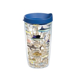 Tervis Guy Harvey 16 oz Charts Multicolored BPA Free Tumbler with Lid