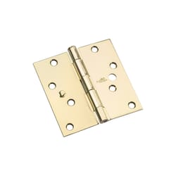 National Hardware 4 in. L Bright Brass Door Hinge 3 pk