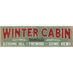 Open Road Brands Winter Cabin Indoor Christmas Decor 8 in.
