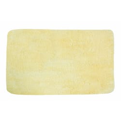 J & M Home Fashions 20 in. L X 33 in. W Buttermilk Microfiber Polyester Bath Rug Latex Free