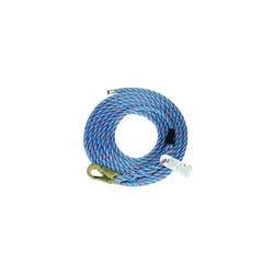 Safety Works Polyester/Steel Rope with Snap Hook 50 ft. L Blue 1 pc