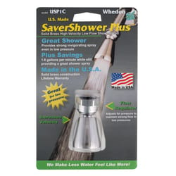 Whedon SaverShower Chrome Brass 1 settings Showerhead 1.8 gpm