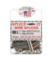 Dare Electric Fence Wire Splice 50 Pk Silver