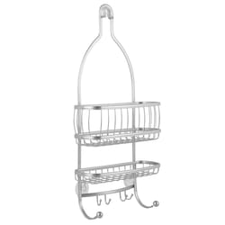 InterDesign York Lyra 22 in. H X 4 in. W X 10 in. L Silver Shower Caddy