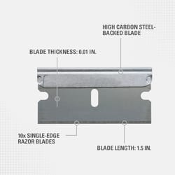 Stanley High Carbon Steel Single Edge Razor Blade 1-1/2 in. L 10 pc