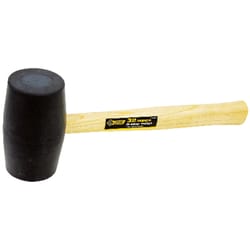 Rubber Mallet with Wood Handle, 8OZ, Black, Light weight and High Qual