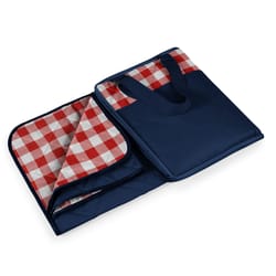 Picnic Time Vista Checkered Blanket Tote