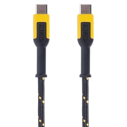 DeWalt Type C to Type C Cable 10 ft. Black/Yellow