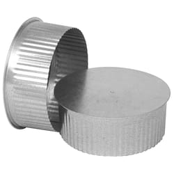 Imperial 3 in. D Galvanized steel Crimped Pipe End Cap