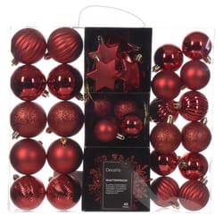 Decoris Red Assorted Ornaments
