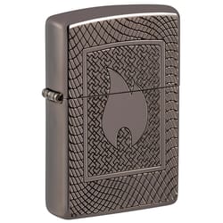 Zippo Silver Armor Flame Pattern Lighter 2 oz 1 pk