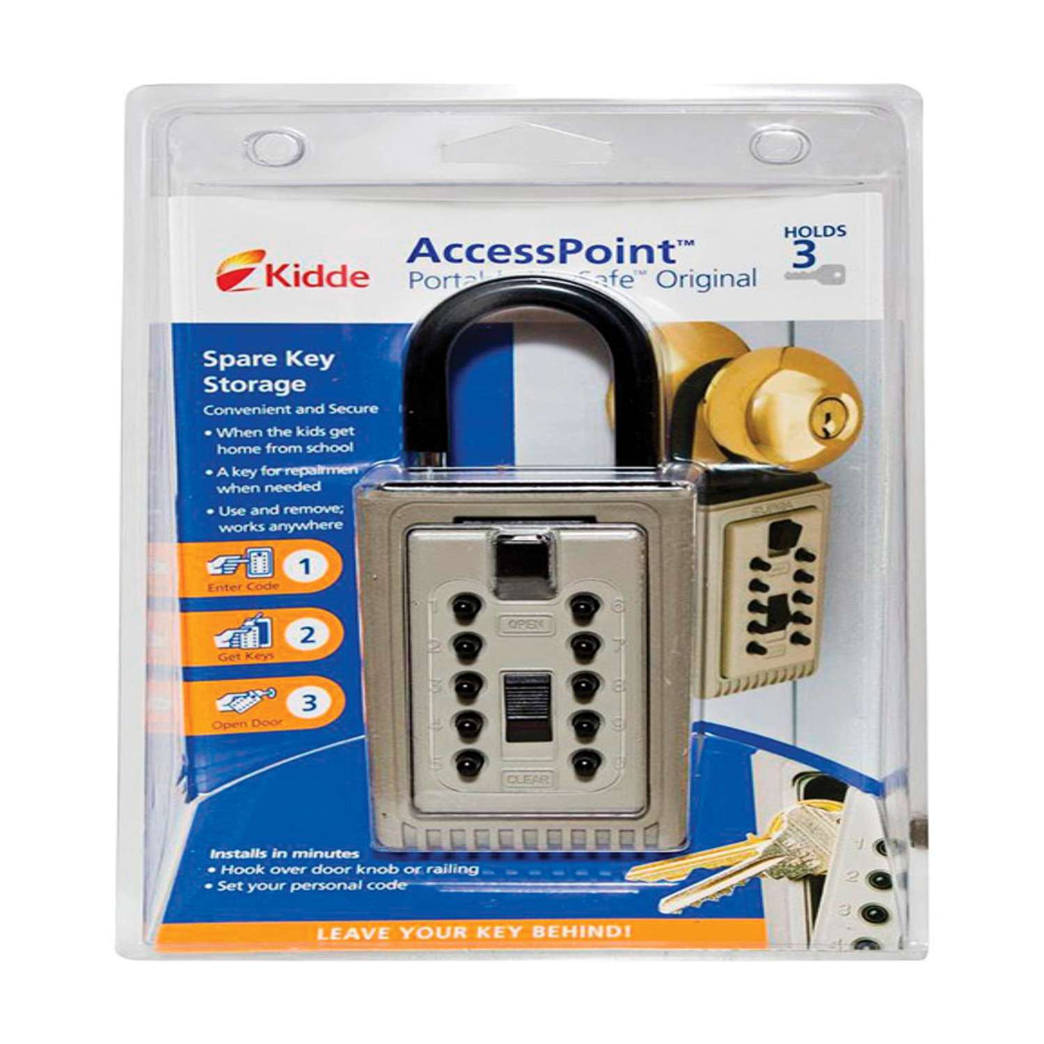 Kidde 5.3 in. H X 2.5 in. W Plastic 4Digit Combination Key Safe Ace