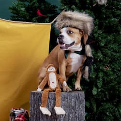 Bark Multicolored Hairy Henderson Plush Dog Toy 1 pk
