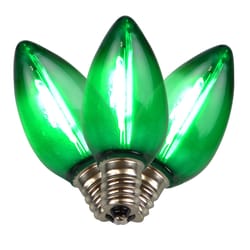 Holiday Bright Lights LED C7 Green 25 ct Replacement Christmas Light Bulbs