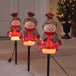 Celebrations Red Incandescent Clear Snowman 24 in. Pathway Decor