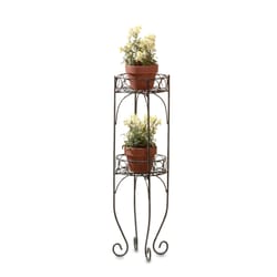 Summerfield Terrace Decorative Shelf 28 in. H Black Metal Plant Stand