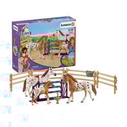 Schleich Horse Club Lisa'S Tournament Training w/ Appaloosas Toy Multicolored