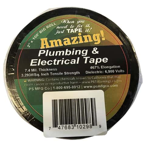 Amazing 2 in. W X 108 ft. L Black Plastic Plumbing & Electrical