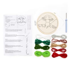 Kikkerland Mushroom Punch Needle Kit Cotton/Plastic 1 pk