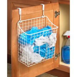 Spectrum Grid 6.5 in. L X 10.25 in. W X 15 in. H White Recycling Bag Holder