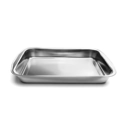 Fox Run 10 in. W X 14 in. L Roaster Pan Silver