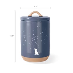 Pet Shop by Fringe Studio Navy Celestial Ceramic 6.5 in. Pet Food Container For Dogs