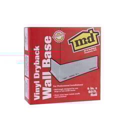 M-D BUILDING PRODUCTS 4 in. H X 0.08 in. W X 60 ft. L Prefinished Almond Vinyl Wall Base