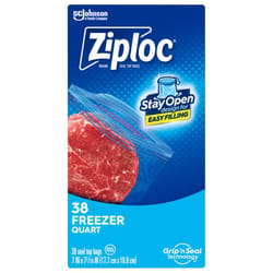Ziploc 1 qt Clear Freezer Bag 38 pk