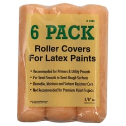 Linzer Project Select Polyester 9 in. W X 3/8 in. Paint Roller Cover 6 pk