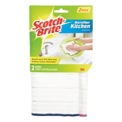 Scotch-Brite Microfiber Cleaning Cloth 12.2 in. W X 11.4 in. L 2 pk