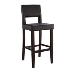 Linon Home Decor Dark Brown Polyurethane Barstool 30 in.