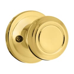 Kwikset Cameron Polished Brass Dummy Knob Right or Left Handed