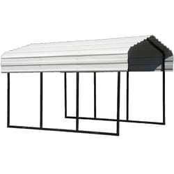 Arrow 10 ft. x 15 ft. Steel Horizontal Peak Carport without Floor Kit