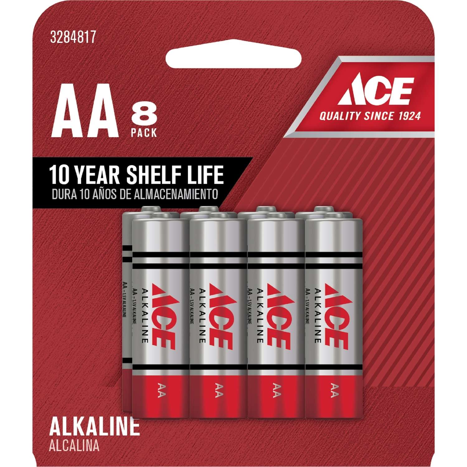 Ace AA Alkaline Batteries 8 pk Carded Ace Hardware