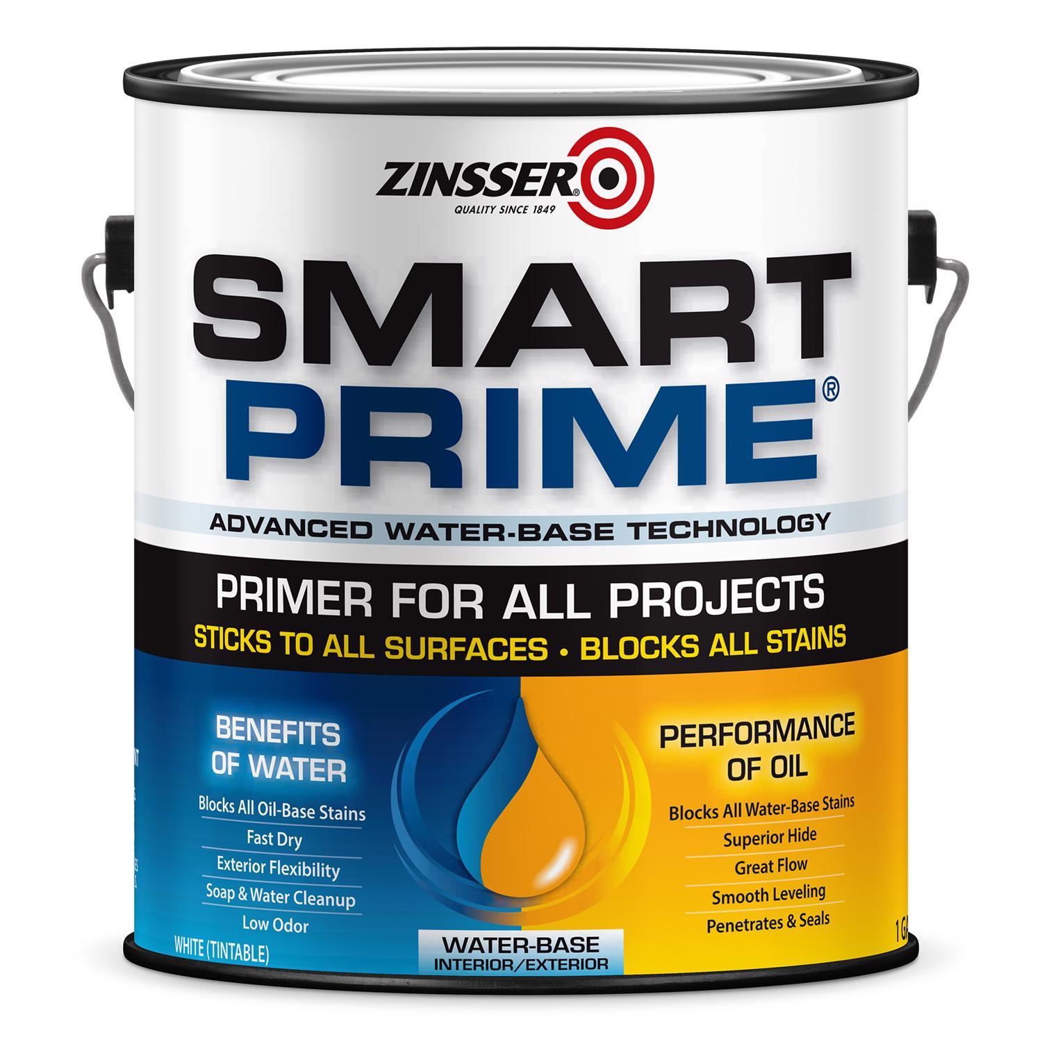 Zinsser Smart Prime White Smooth WaterBased Acrylic Primer 1 gal Ace Hardware
