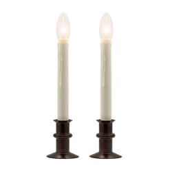 Celestial Lights Antique Bronze no scent Scent LED REMOTE Battery Operated Taper Window Candle