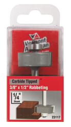 Vermont American 1-1/4 in. D X 3/8 in. X 2-1/8 in. L Carbide Tipped Rabbeting Router Bit