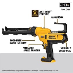 DeWalt 20V MAX Industrial Silicone Emulsion Caulking Gun