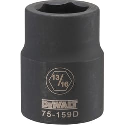 Dewalt 13/16 in. X 3/4 in. drive SAE 6 Point Impact Socket 1 pc