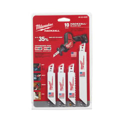 Milwaukee M12 6 in. Bi-Metal HACKZALL Reciprocating Saw Blade Set Multi TPI 10 pk