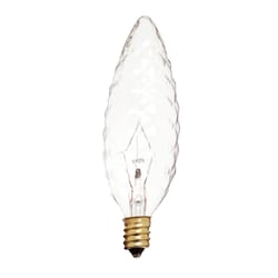 Satco 40 W BA9.5 Chandelier Incandescent Bulb E12 (Candelabra) Soft White 2 pk