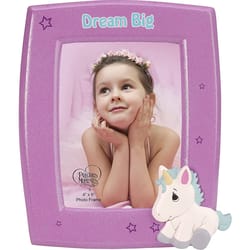 Precious Moments Pink Polyresin Photo Frame 8.25 in. H