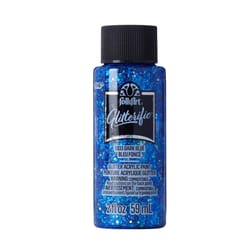 FolkArt Glitterific Glitter Dark Blue Craft Paint Exterior and Interior 2 oz