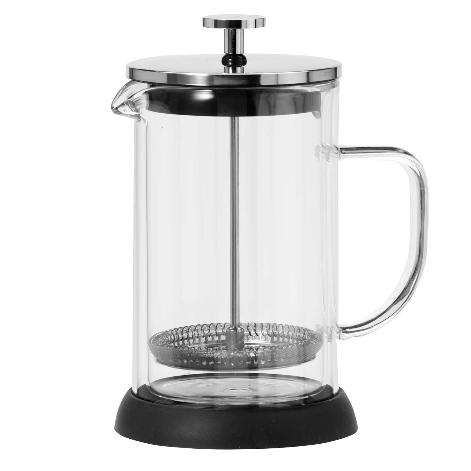 Oggi 20 oz Clear Borosilicate Glass French Press Tea Cup and Tea Pot 3.