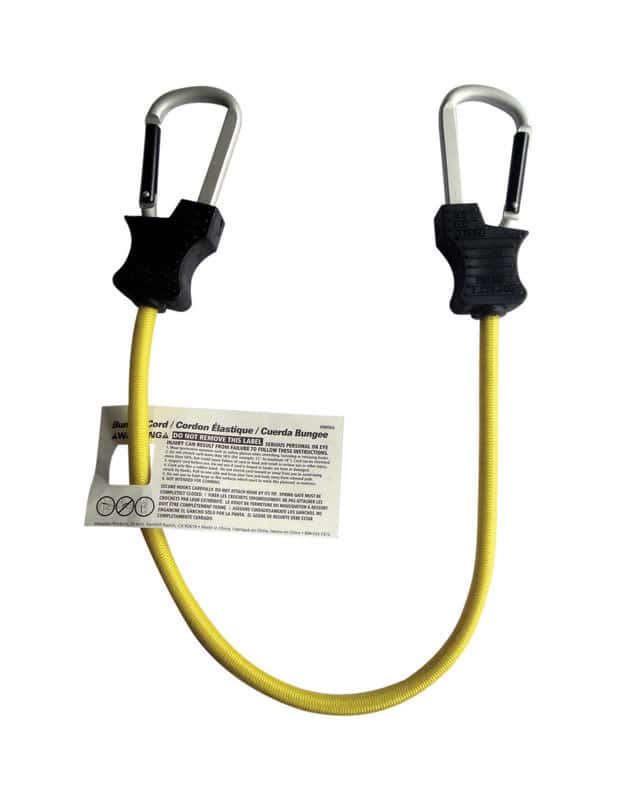 2 pk Keeper  Yellow  Carabiner Style Bungee Cord  24 in 