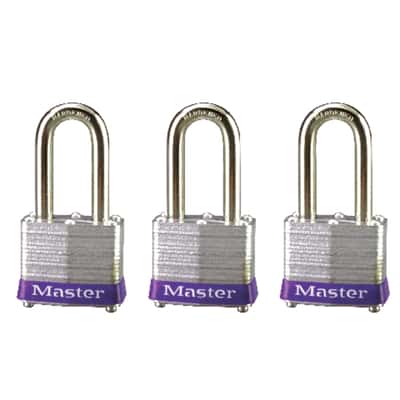 Master Lock 1-5/16 In. H X 1 In. W Vinyl Covered Steel Double Locking Padlock Keyed Alike
