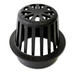 NDS 4 in. Black Round Polyolefin Atrium Grate