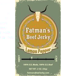 Fatmans Beef Jerky Lemon Pepper Beef Jerky 2 oz Packet